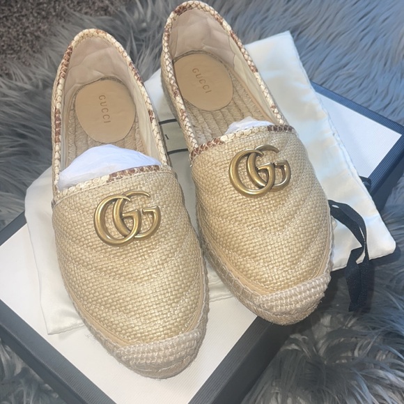 Gucci Espadrilles GG Chevron Raffia - Picture 2 of 5